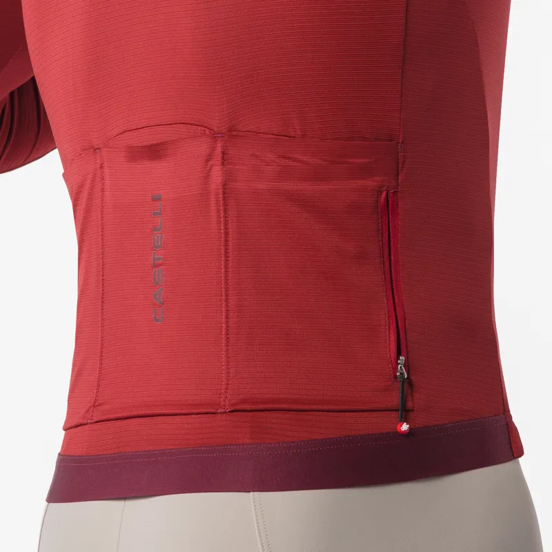 Castelli Espresso 2 Men's Long Sleeve Jersey - Garnet-3