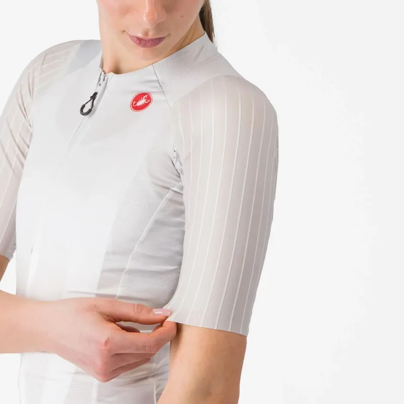 Castelli Aero Pro 8S Women's Short Sleeve Jersey - Silver Grey-4