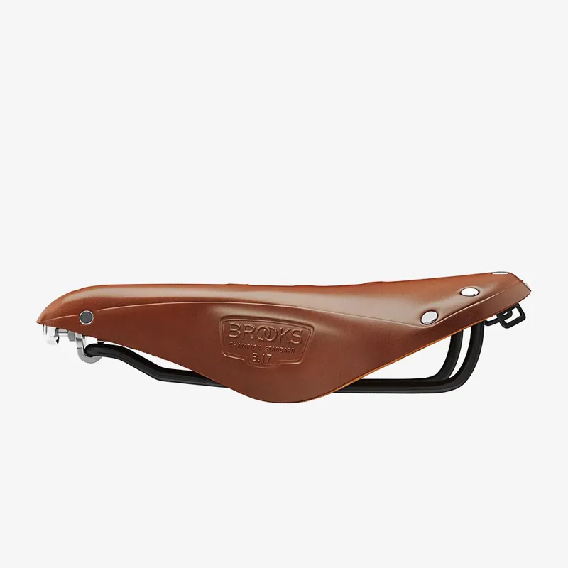 Brooks B17 Saddle - Steel Rails - 175mm - Honey-4