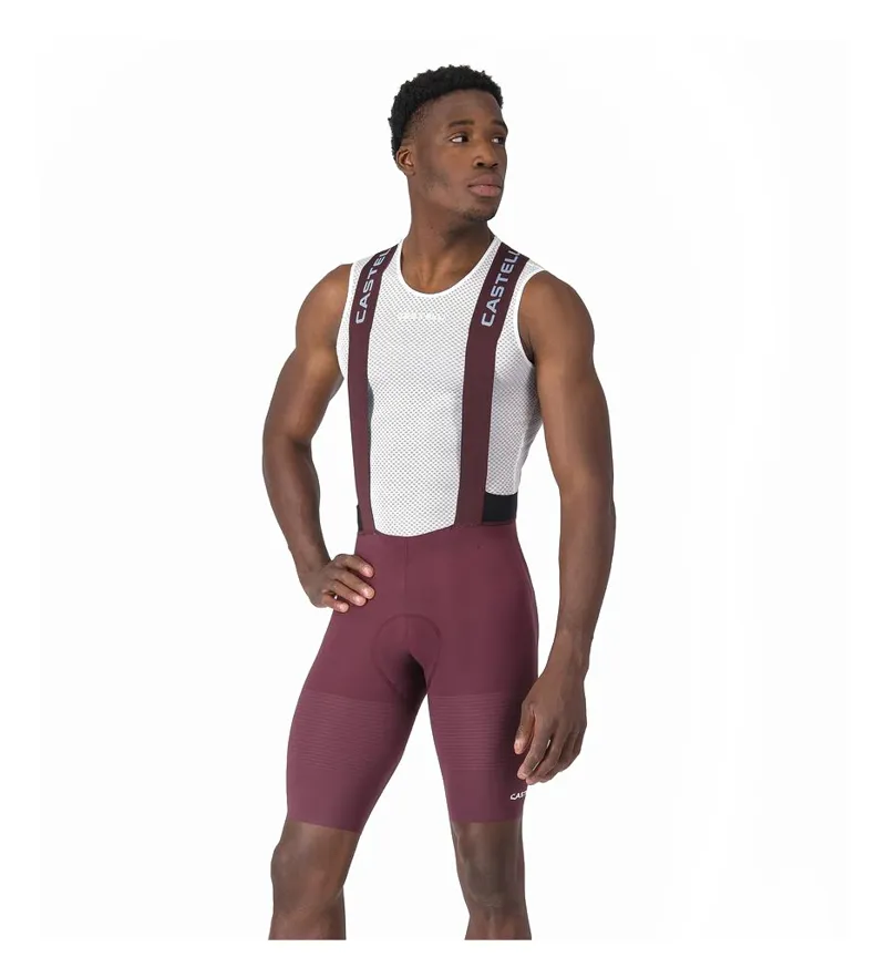 Castelli Premio Evo Men's Bib Shorts - Bordeaux/Winter Sky