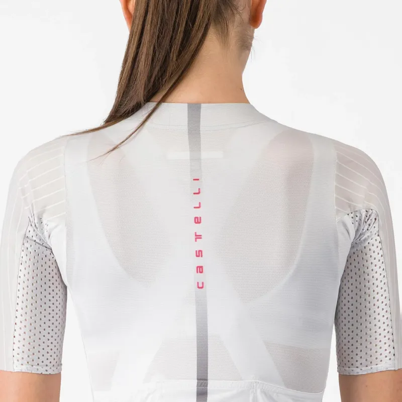 Castelli Aero Pro 8S Women's Short Sleeve Jersey - Silver Grey-5