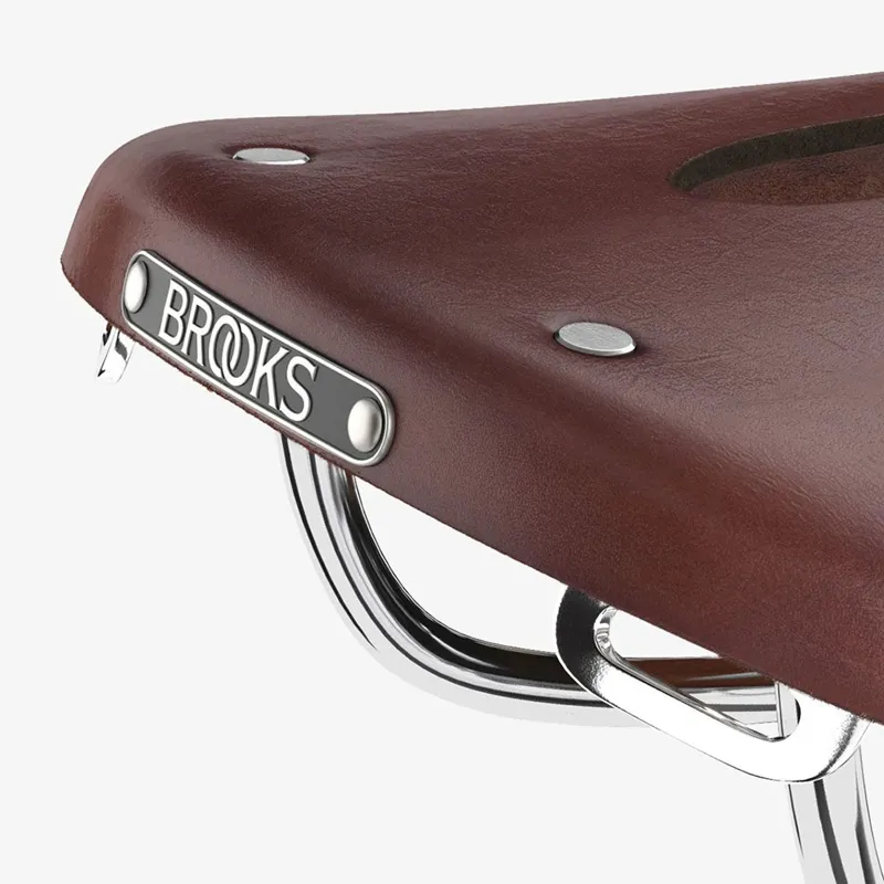 Brooks B17 Carved Short Ladies Saddle - 176mm - Brown-6