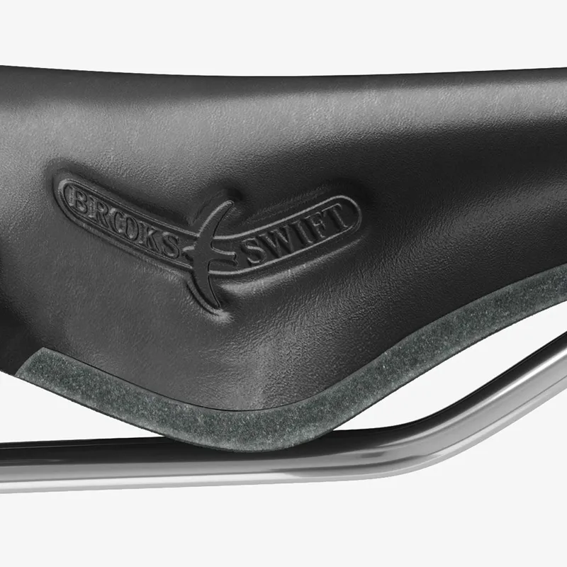 Brooks Swift Chrome Saddle - 150mm - Black-7