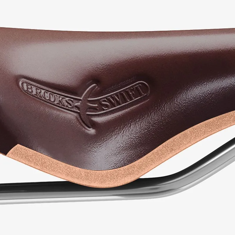 Brooks Swift Chrome Saddle - 150mm - Brown-7