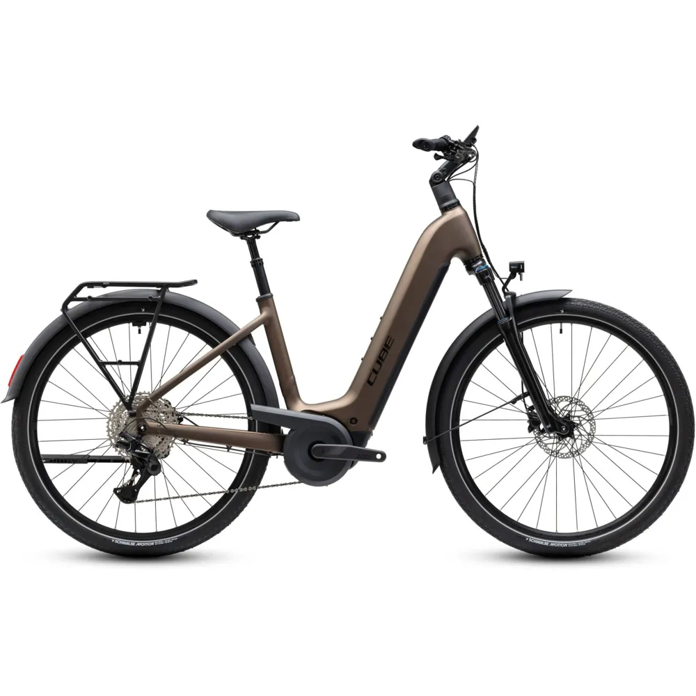 uPRISE Bikes Cube Touring Hybrid Pro 800wh Easy Entry 2027 Electric Hybrid Bike - Metallicumbra/Black | Price match, 365 day returns, 18-Month Warranty, Finance Available & Free UK Delivery