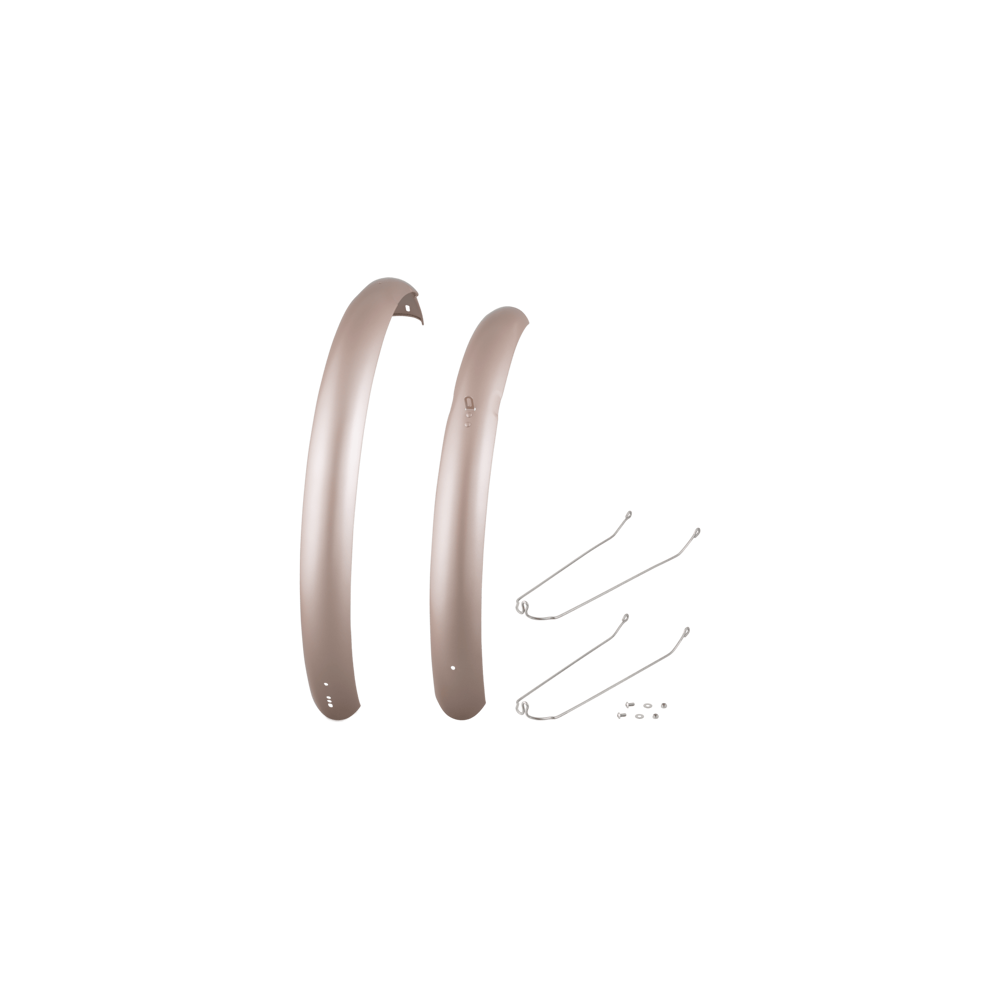 uPRISE Bikes Electra Townie GO! 8i 26 Inch Mudguard Set - Rose Gold/Silver | Price match, 365 day return s, 18-Month Warranty, Finance Available & Free UK Delivery