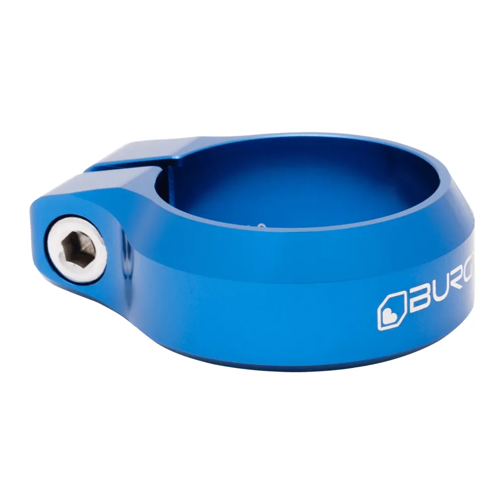 uPRISE Bikes Burgtec Seat Clamp - 34.9mm Diameter - Deep Blue | Price match, 365 day returns, 18-Month Warranty, Finance Available & Free UK Delivery