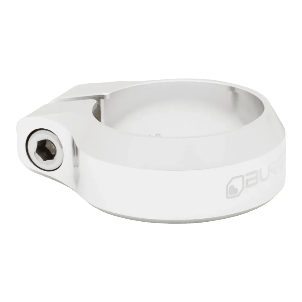 uPRISE Bikes Burgtec Seat Post Clamp - Rhodium Silver | Price match, 365 day return s, 18-Month Warranty, Finance Available & Free UK Delivery
