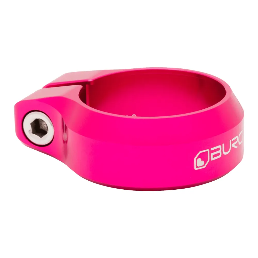 uPRISE Bikes Burgtec Seat Post Clamp - Toxic Barbie Pink | Price match, 365 day return s, 18-Month Warranty, Finance Available & Free UK Delivery
