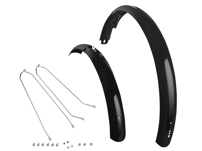 Electra Townie Commute 700c Fender Set - Silver/Black Satin