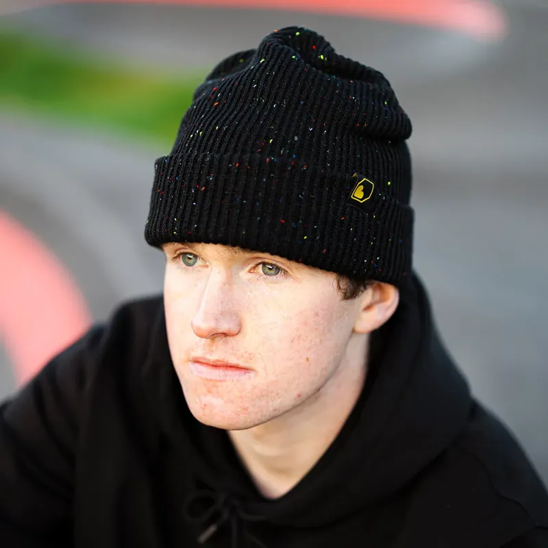 Burgtec Smuggler's Beanie Hat - Black Speckle-4