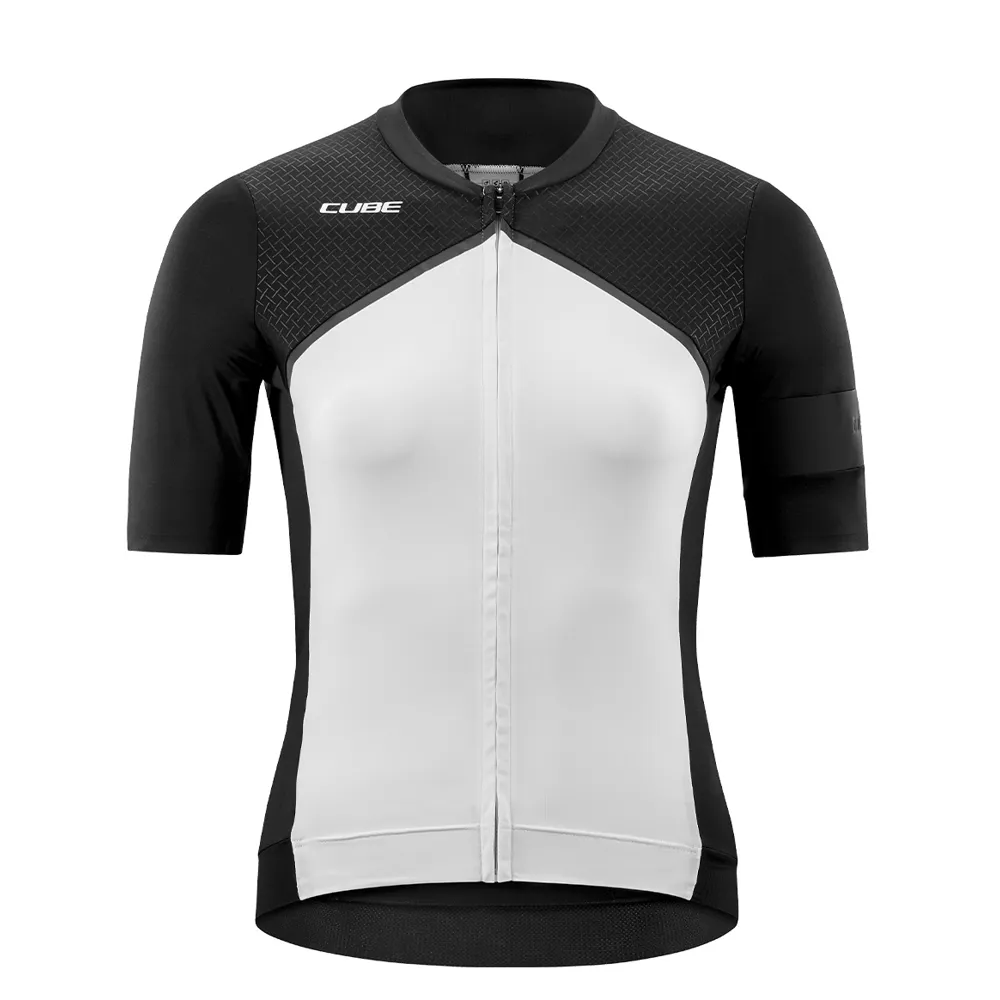 uPRISE Bikes Cube Blackline Women's Short Sleeve Jersey - White/Black | Price match, 365 day return s, 18-Month Warranty, Finance Available & Free UK Delivery