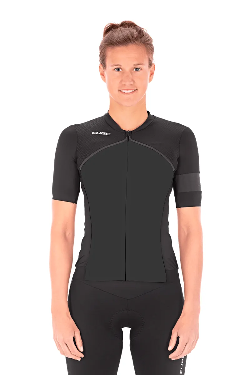 Cube Blackline Women's Short Sleeve Jersey - Black-1