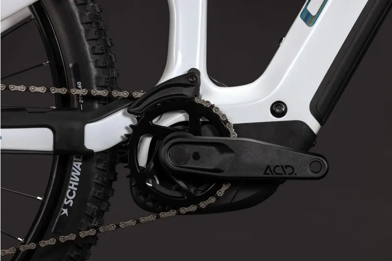 Cube Stereo Hybrid One44 HPC Pro 800 2027 Electric MTB -White/Blue-4
