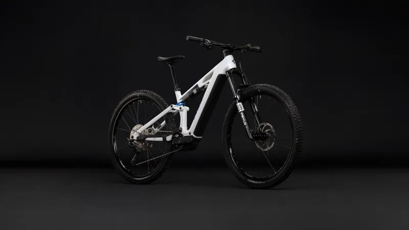 Cube Stereo Hybrid One44 HPC Pro 800 2027 Electric MTB -White/Blue-6