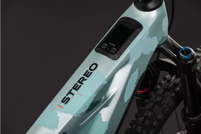 Cube Stereo Hybrid One44 HPC Pro 800 2027 Electric MTB - Pearlaqua-2