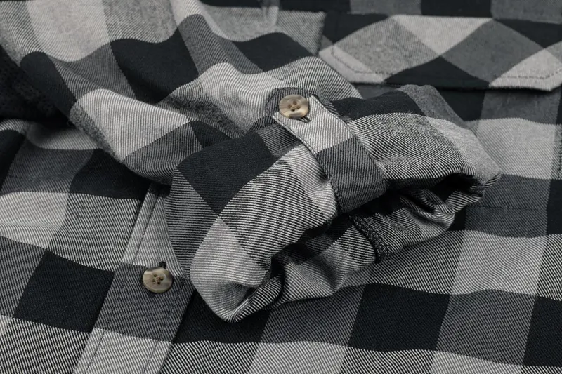 Cube Long Sleeve Work Shirt - Grey Check -4