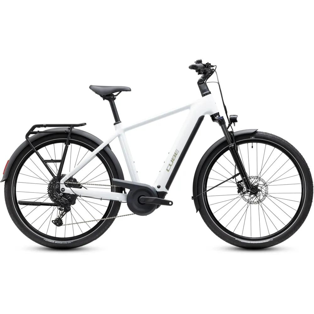 uPRISE Bikes Cube Touring Hybrid One 600wh 2027 Electric Hybrid Bike -Metallic White | Price match, 365 day returns, 18-Month Warranty, Finance Available & Free UK Delivery