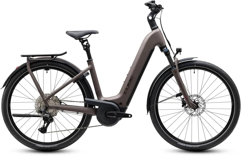 Cube Kathmandu Hybrid One 800wh Easy Entry 2027 Electric Hybrid Bike - Cedar 