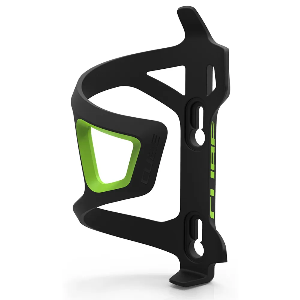uPRISE Bikes Cube HPP-Sidecage Bottle Cage - Black/Green | Price match, 365 day return s, 18-Month Warranty, Finance Available & Free UK Delivery