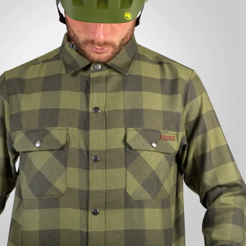 Endura Hummvee Men's Flannel Shirt - Bottle Green-3