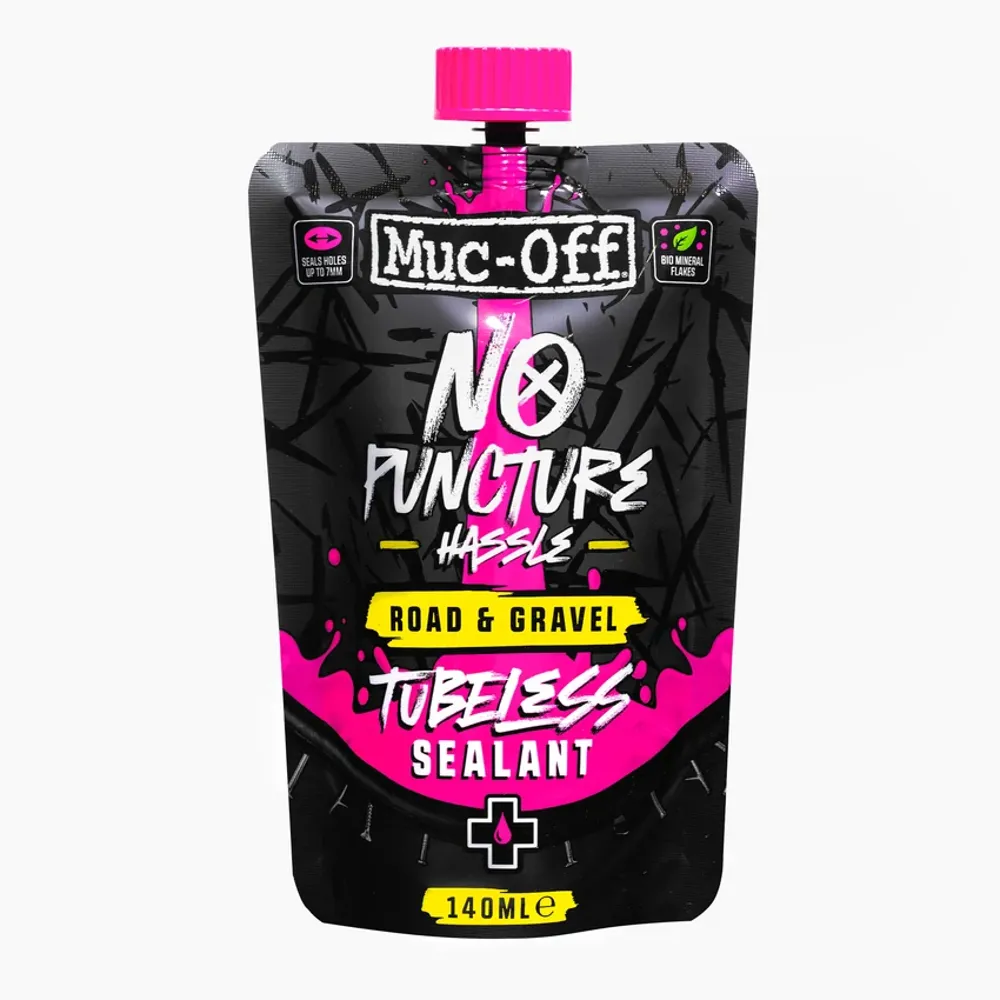 uPRISE Bikes Muc-Off No Puncture Hassle Road and Gravel Tubeless Sealant - 140ml | Price match, 365 day returns, 18-Month Warranty, Finance Available & Free UK Delivery