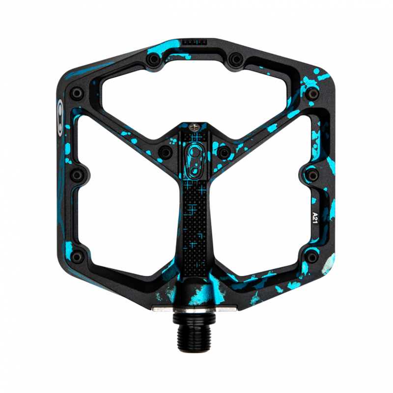 Crank Brothers Stamp 7 MTB Flat Pedals - Black/Blue-1