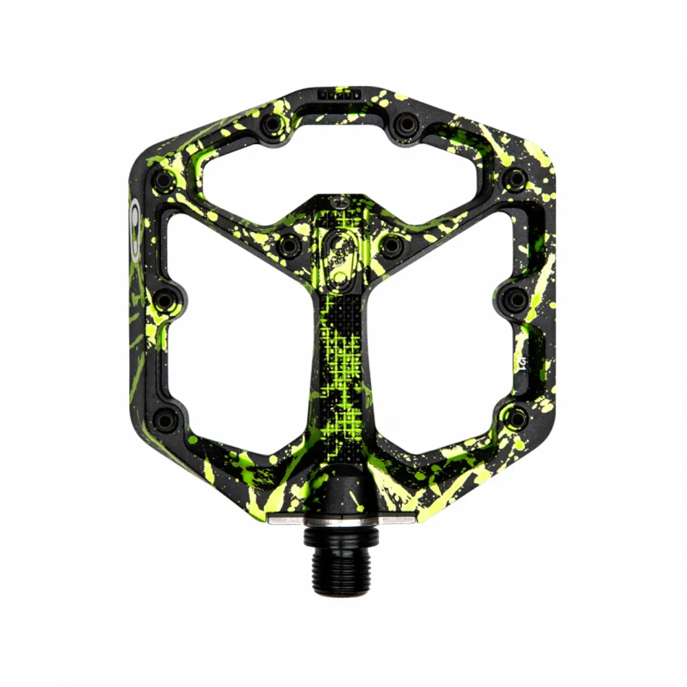 uPRISE Bikes Crank Brothers Stamp 7 MTB Flat Pedals - Black/Green | Price match, 365 day return s, 18-Month Warranty, Finance Available & Free UK Delivery