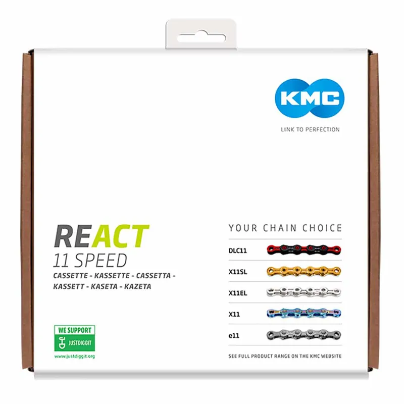 KMC React X11 11 Speed Cassette - Black-2