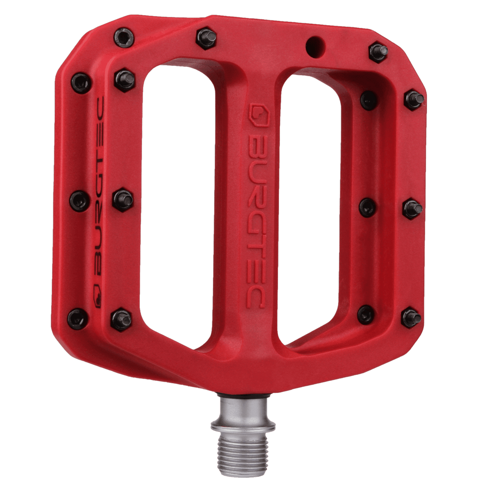 uPRISE Bikes Burgtec MK4 Composite Flat MTB Pedals - Race Red | Price match, 365 day return s, 18-Month Warranty, Finance Available & Free UK Delivery
