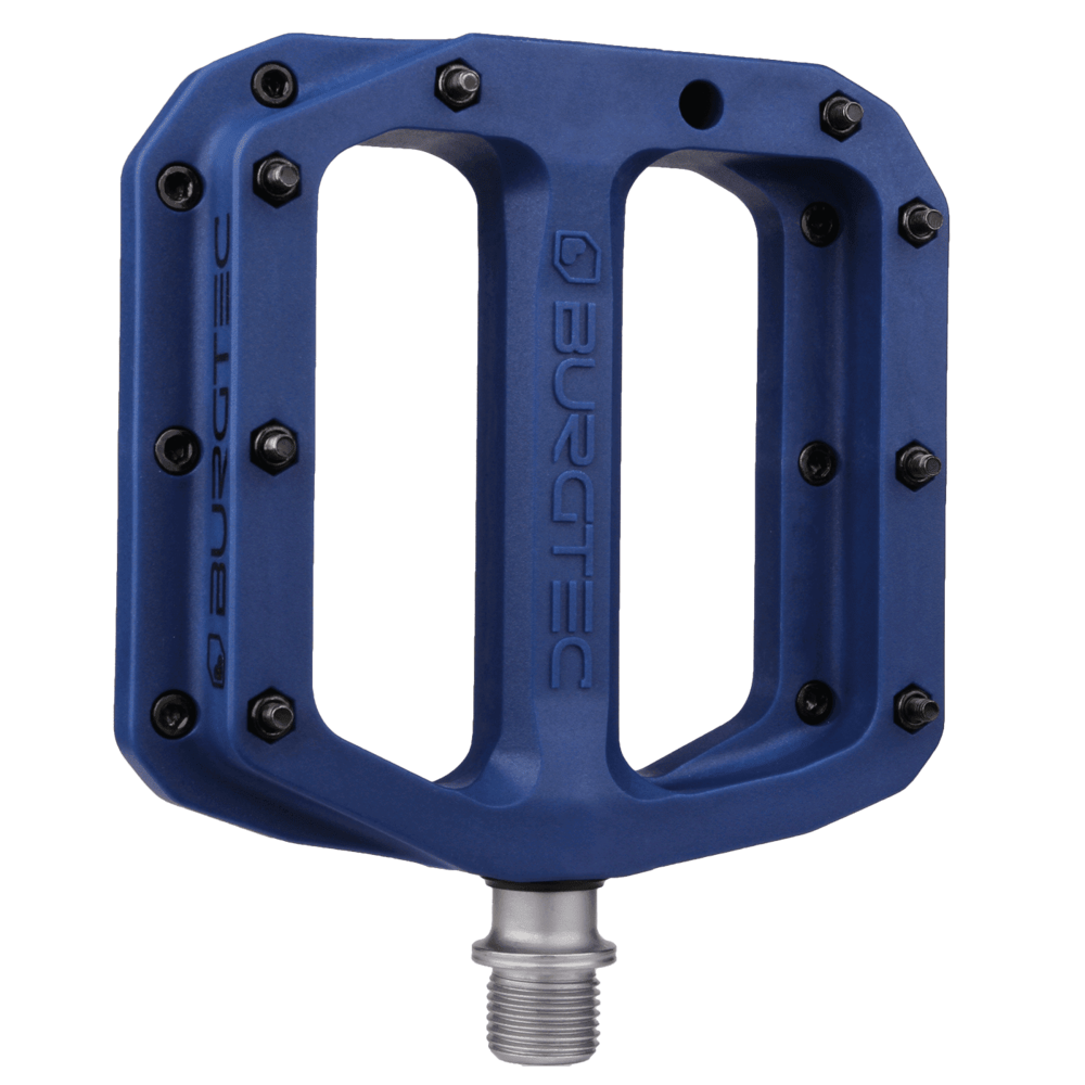 uPRISE Bikes Burgtec MK4 Composite Flat MTB Pedals - Deep Blue | Price match, 365 day return s, 18-Month Warranty, Finance Available & Free UK Delivery