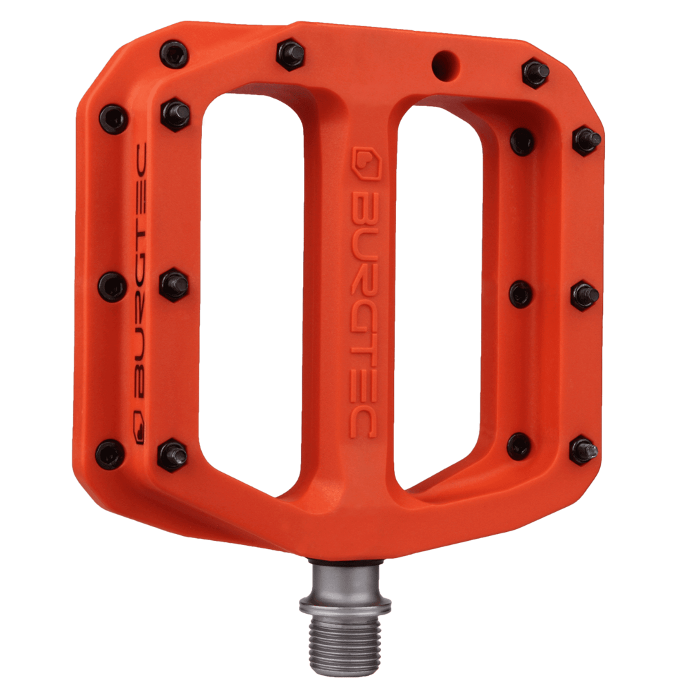 uPRISE Bikes Burgtec MK4 Composite Flat MTB Pedals - Iron Bro Orange | Price match, 365 day return s, 18-Month Warranty, Finance Available & Free UK Delivery
