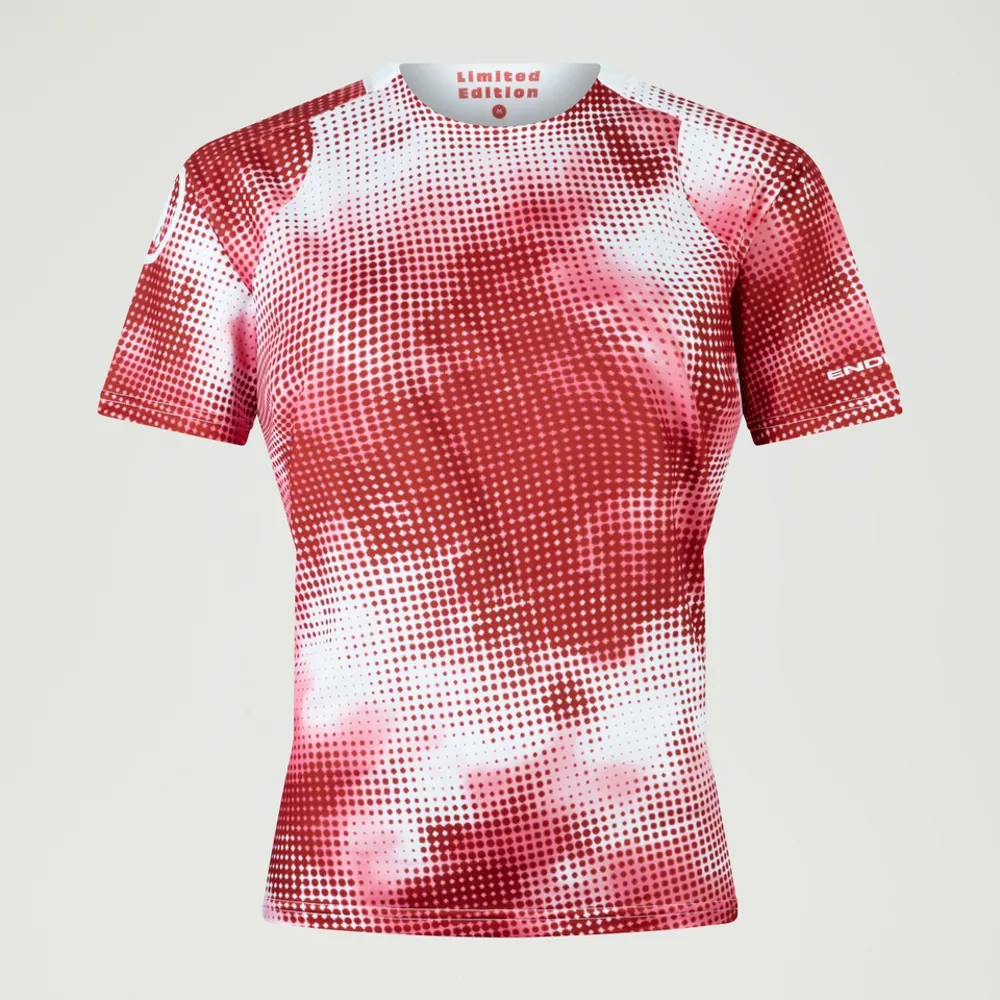 uPRISE Bikes Endura Pixel Cloud LTD Women's Short Sleeve Jersey - Pomegranate | Price match, 365 day return s, 18-Month Warranty, Finance Available & Free UK Delivery