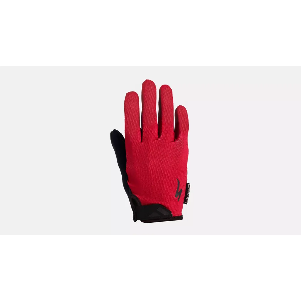 uPRISE Bikes Specialized Body Geometry Sport Gel Womens Long Finger Glove - Vivid Red | Price match, 365 day return s, 18-Month Warranty, Finance Available & Free UK Delivery