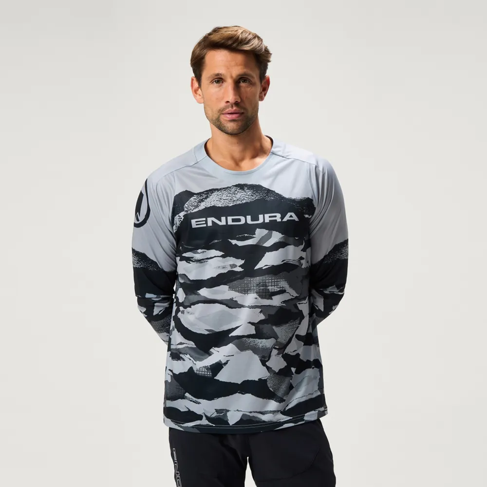 uPRISE Bikes Endura Mountain Camo LTD Print Men's Long Sleeve Jersey - Black | Price match, 365 day return s, 18-Month Warranty, Finance Available & Free UK Delivery