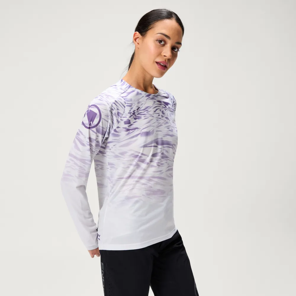 uPRISE Bikes Endura Marble LTD Print Women's Long Sleeve Jersey - Heather | Price match, 365 day return s, 18-Month Warranty, Finance Available & Free UK Delivery