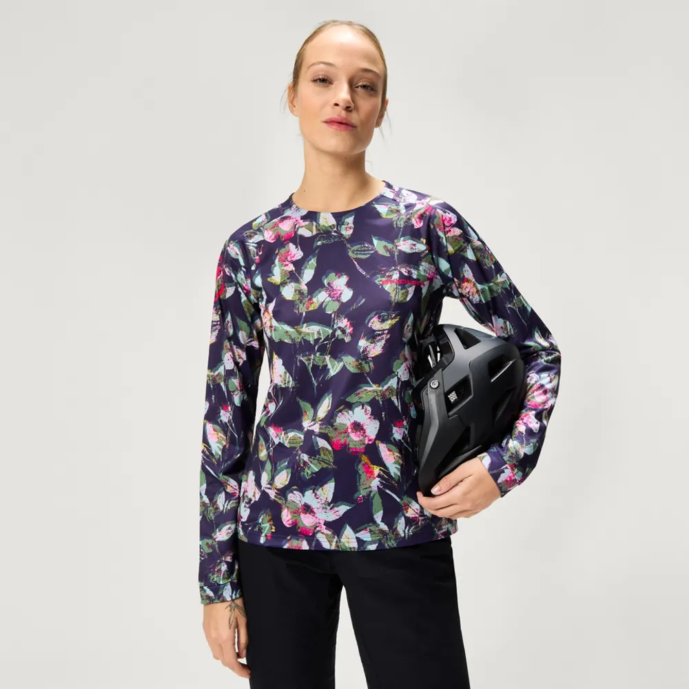 uPRISE Bikes Endura Floral LTD Print Women's Long Sleeve Jersey - Bramble | Price match, 365 day return s, 18-Month Warranty, Finance Available & Free UK Delivery
