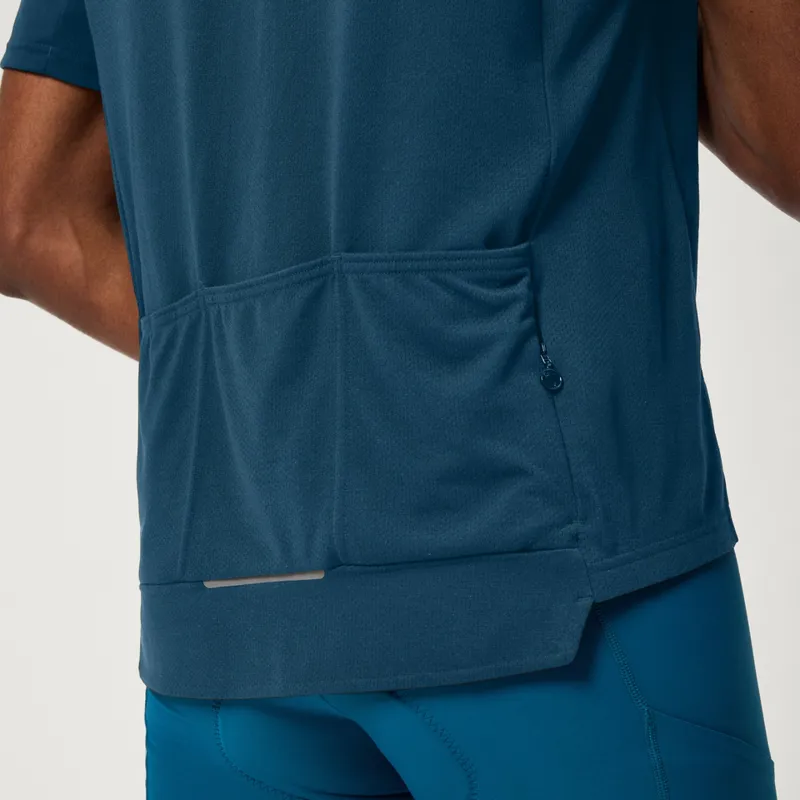 Endura Loop Men's Zipped Short Sleeve Jersey - Barra Blue-2