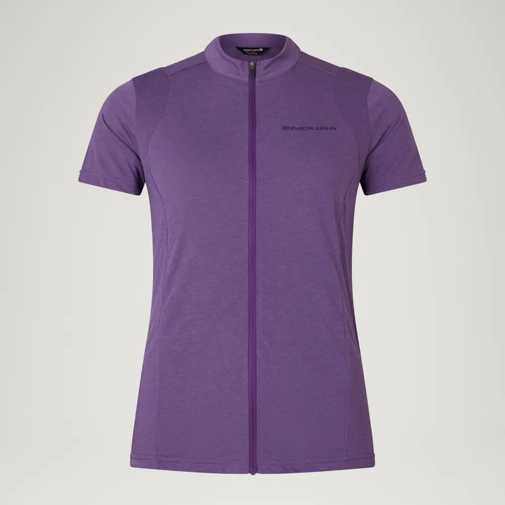 uPRISE Bikes Endura Loop Women's Zipped Short Sleeve Jersey - Heather | Price match, 365 day return s, 18-Month Warranty, Finance Available & Free UK Delivery