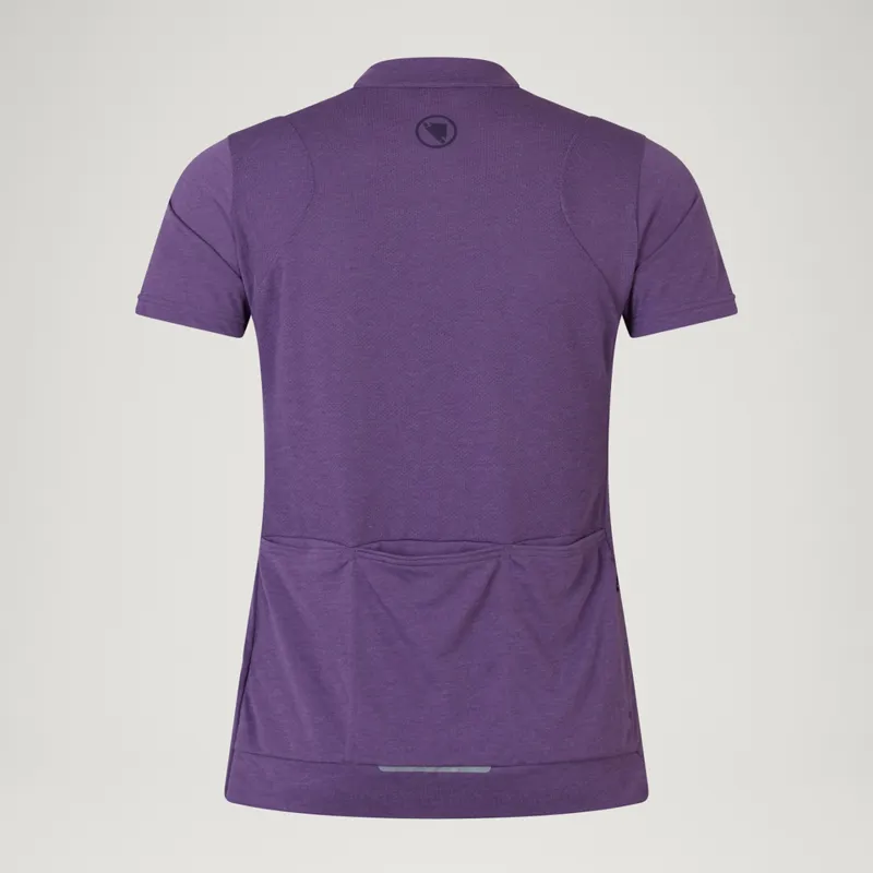 Endura Loop Women's Zipped Short Sleeve Jersey - Heather-1