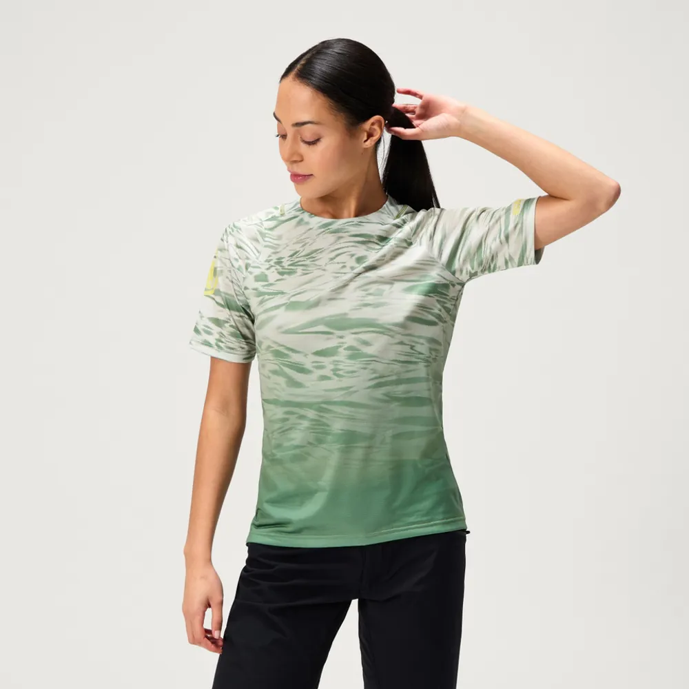 uPRISE Bikes Endura Marble LTD Print Women's Short Sleeve Jersey - Machair Green | Price match, 365 day return s, 18-Month Warranty, Finance Available & Free UK Delivery