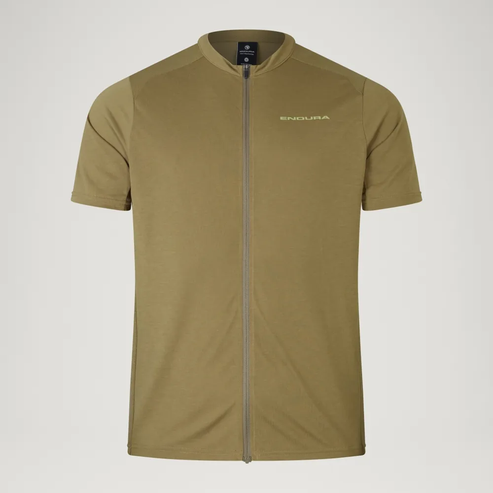 uPRISE Bikes Endura Loop Men's Zipped Short Sleeve Jersey - Tweed Green | Price match, 365 day return s, 18-Month Warranty, Finance Available & Free UK Delivery