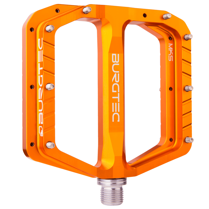 Burgtec Penthouse MK5 Flat MTB Pedals - Iron Bro Orange