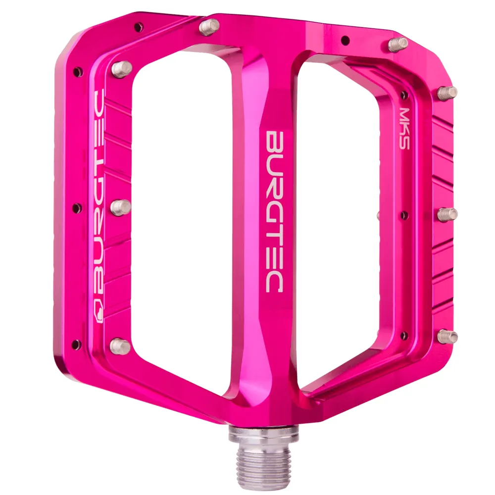uPRISE Bikes Burgtec Penthouse MK5 Flat MTB Pedals - Toxic Barbie Pink | Price match, 365 day return s, 18-Month Warranty, Finance Available & Free UK Delivery