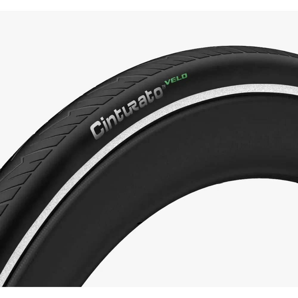 uPRISE Bikes Pirelli Cinturato Velo TLR Reflective 700c Road Tyre - Black | Price match, 365 day return s, 18-Month Warranty, Finance Available & Free UK Delivery