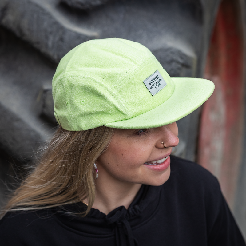 Burgtec Arcade Five Panel Cap - Limeade-6