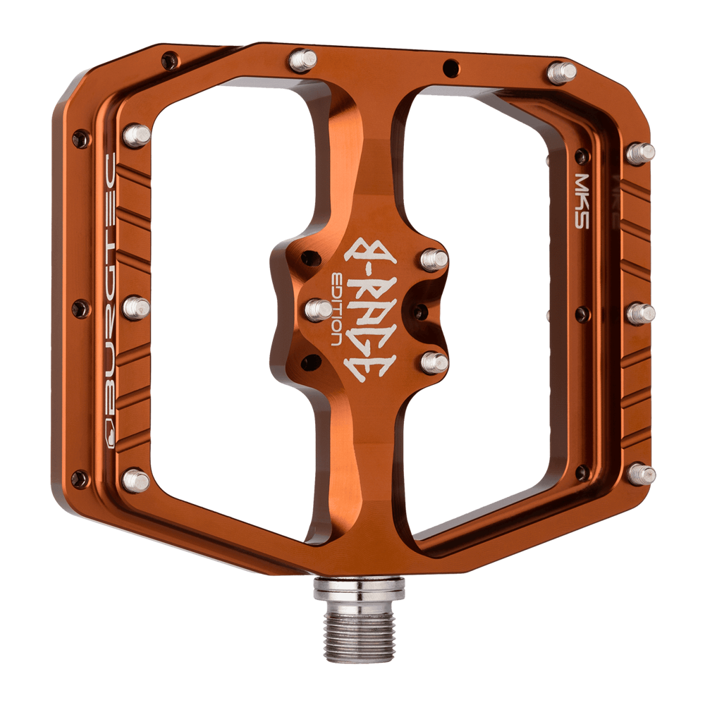 uPRISE Bikes Burgtec Penthouse MK5 B-Rage Edition Flat MTB Pedals - Kash Bronze | Price match, 365 day return s, 18-Month Warranty, Finance Available & Free UK Delivery