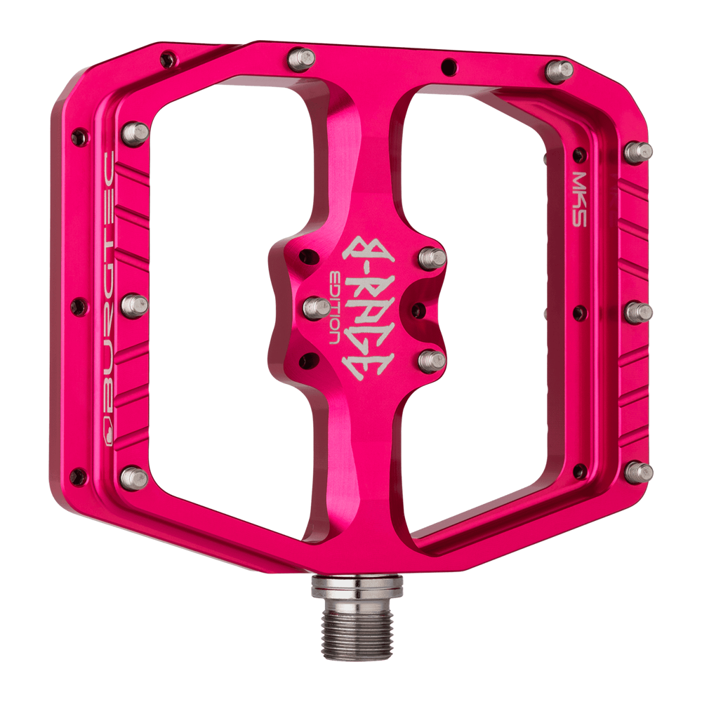 uPRISE Bikes Burgtec Penthouse MK5 B-Rage Edition Flat MTB Pedals - Toxic Barbie Pink | Price match, 365 day return s, 18-Month Warranty, Finance Available & Free UK Delivery
