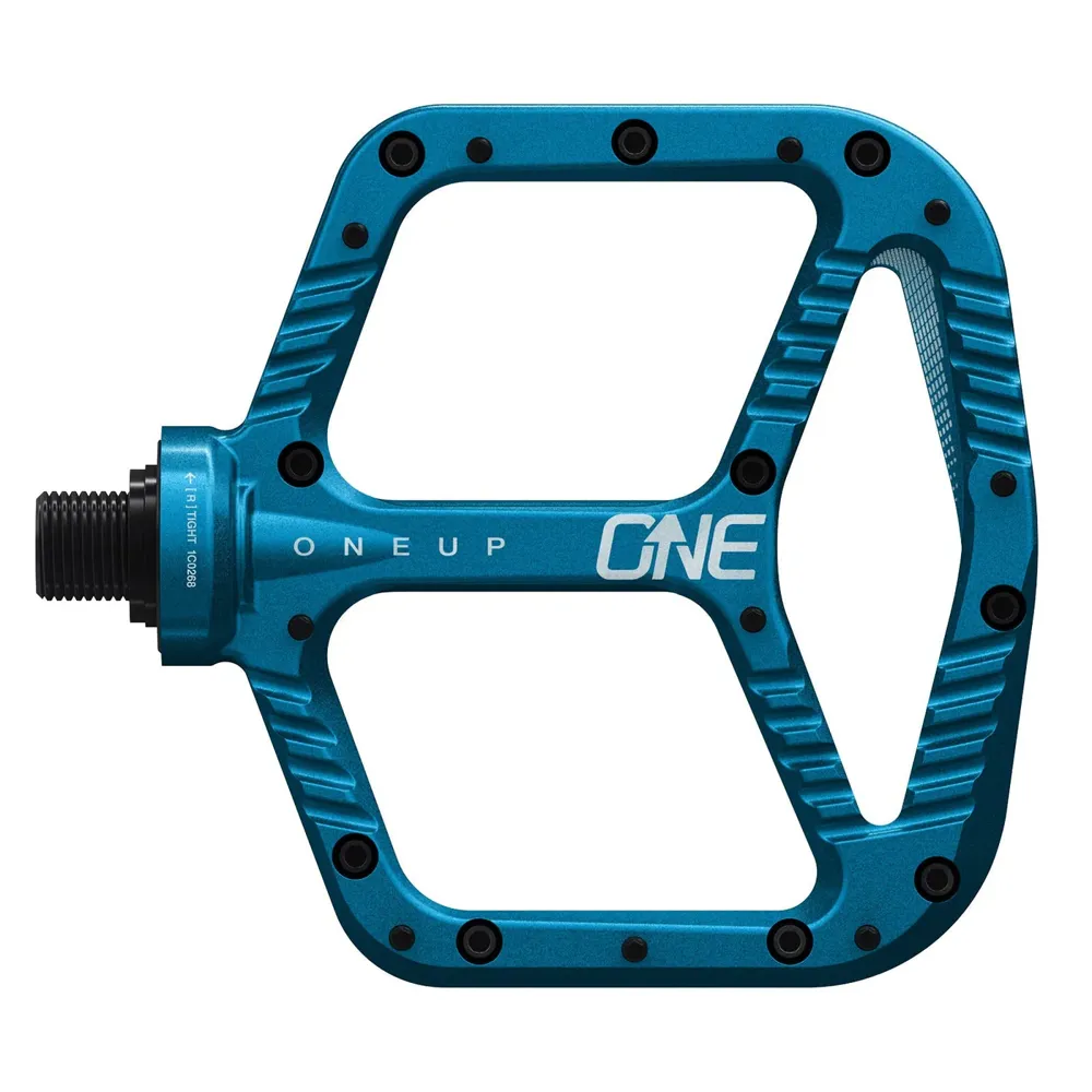 uPRISE Bikes One Up Aluminium Flat MTB Pedals - Blue | Price match, 365 day return s, 18-Month Warranty, Finance Available & Free UK Delivery