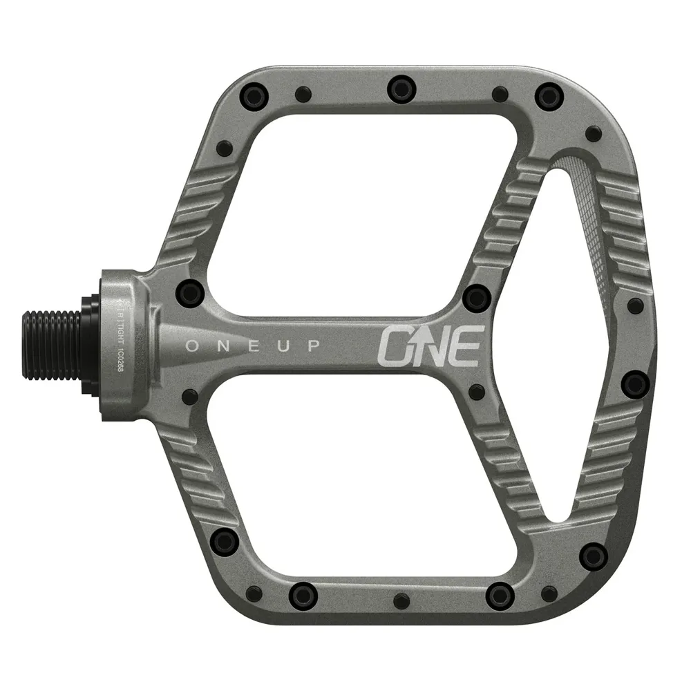 uPRISE Bikes One Up Aluminium Flat MTB Pedals - Grey | Price match, 365 day return s, 18-Month Warranty, Finance Available & Free UK Delivery